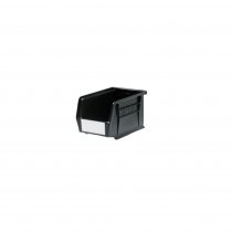 Linbins Standard Storage Bins | Pack of 10 | Size 4 | 130h x 140w x 210d mm | 100% Recycled Black