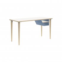 Office Desk | 1400 x 600mm | Plywood & Steel | Bisley Blue | Bisley Poise