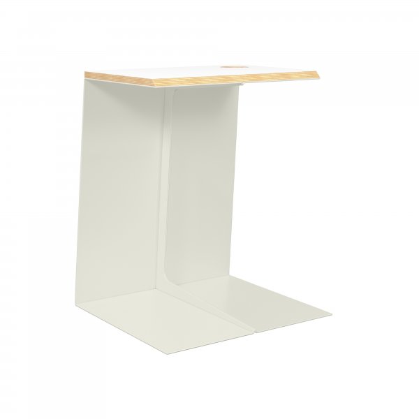 Task Table | 500 x 400mm | Plywood & Aluminium | Traffic White | Bisley Poise