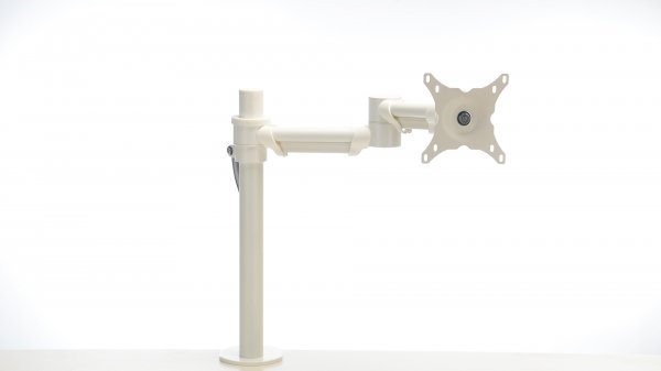Height Adjustable Monitor Arm | For Single Flat Screen | White | Impulse