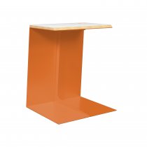 Task Table | 500 x 400mm | Plywood & Aluminium | Bisley Orange | Bisley Poise
