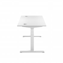 Everyday Dual Motor Sit Stand Desk | 1200w x 800d mm | White Top | White Frame