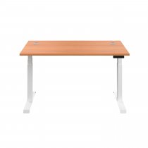 Everyday Dual Motor Sit Stand Desk | 1400w x 800d mm | Beech Top | White Frame