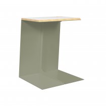 Task Table | 500 x 400mm | Plywood & Aluminium | Goose Grey | Bisley Poise