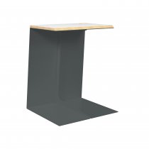 Task Table | 500 x 400mm | Plywood & Aluminium | Anthracite Grey | Bisley Poise