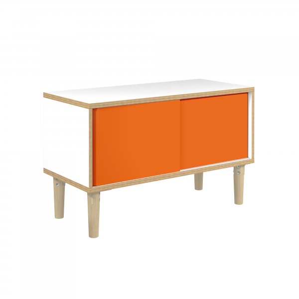 Sideboard | 1000 x 450mm | Plywood & Steel | Bisley Orange | Bisley Poise