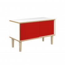 Sideboard | 1000 x 450mm | Plywood & Steel | Cardinal Red | Bisley Poise