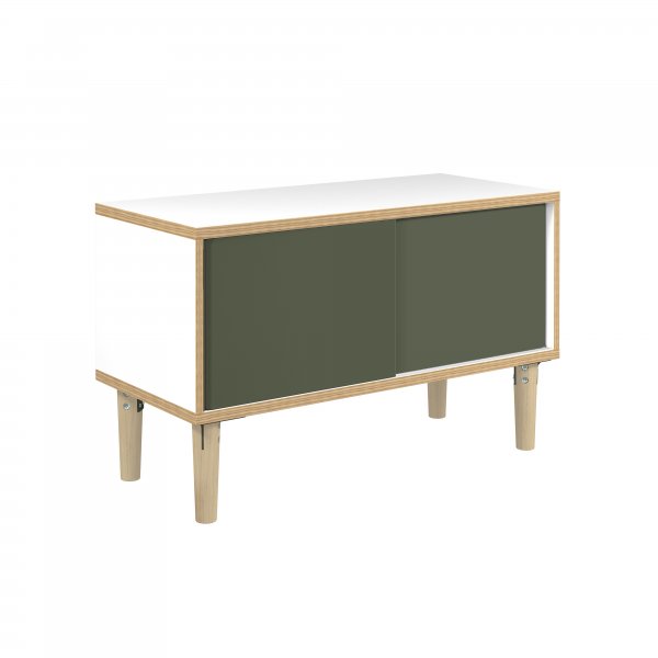 Sideboard | 1000 x 450mm | Plywood & Steel | Olive Green | Bisley Poise