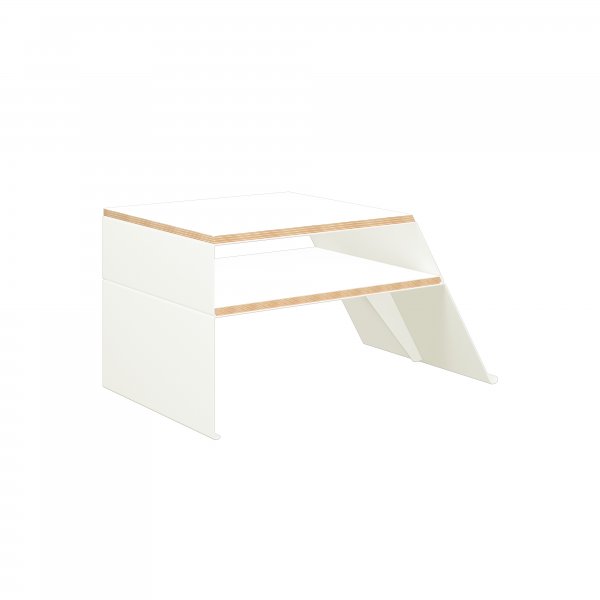 Coffee Table | 810 x 600mm | Plywood & Aluminium | Chalk| Bisley Poise