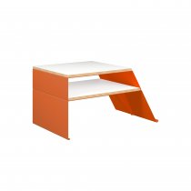 Coffee Table | 810 x 600mm | Plywood & Aluminium | Bisley Orange | Bisley Poise