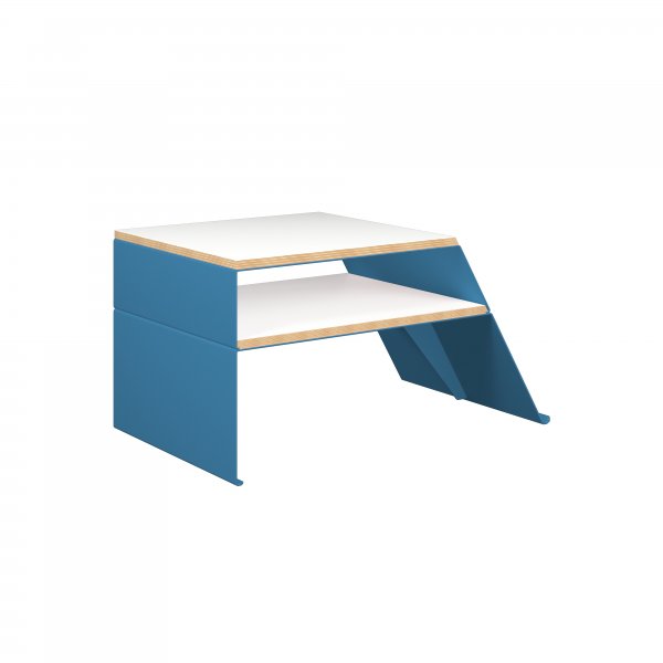 Coffee Table | 810 x 600mm | Plywood & Aluminium | Bisley Blue | Bisley Poise