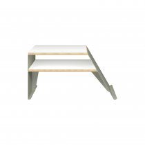 Coffee Table | 810 x 600mm | Plywood & Aluminium | Goose Grey | Bisley Poise
