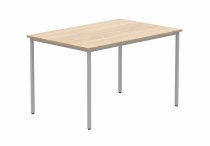 Multi-Purpose Office Table | 730h x 1200w x 800d mm | Canadian Oak Top | Silver Frame | Everyday VALUE
