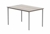 Multi-Purpose Office Table | 730h x 1200w x 800d mm | Alaskan Grey Oak Top | Silver Frame | Everyday VALUE