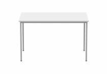 Multi-Purpose Office Table | 730h x 1200w x 800d mm | Arctic White Top | Silver Frame | Everyday VALUE