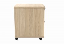 Mobile Pedestal | 590h x 400w x 500d mm | 2 Drawers | Canadian Oak | Everyday VALUE