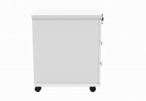 Mobile Pedestal | 590h x 400w x 500d mm | 3 Drawers | Arctic White | Everyday VALUE