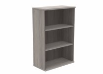Office Bookcase | 1204h x 800w x 400d mm | 2 Shelves | Alaskan Grey Oak | Everyday VALUE