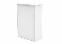 Office Bookcase | 1204h x 800w x 400d mm | 2 Shelves | Arctic White | Everyday VALUE