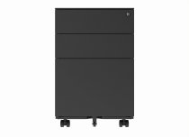 Steel Mobile Pedestal | 615h x 380w x 470d mm | 3 Drawers | Black | Everyday VALUE