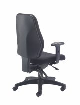 Heavy Duty Ergonomic Chair | 24 Hour Approved | Adjustable Arms | Black | Call Centre