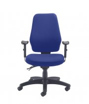 Heavy Duty Ergonomic Chair | 24 Hour Approved | Adjustable Arms | Royal Blue | Call Centre