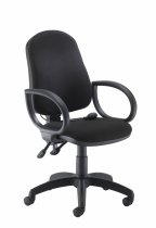 Ergonomic Task Chair | Lumbar Pump | Fixed Arms | Black | Calypso Ergo