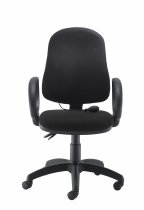 Ergonomic Task Chair | Lumbar Pump | Fixed Arms | Black | Calypso Ergo