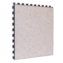 PVC Floor Tiles | 1m² | 5 Tiles | Cream Terrazzo Design | Black Grout