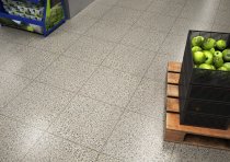 PVC Floor Tiles | 1m² | 5 Tiles | Polished Concrete Design | Black Grout