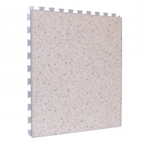 PVC Floor Tiles | 1m² | 5 Tiles | Cream Terrazzo Design | Light Grey Grout