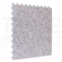 PVC Floor Tiles | 1m² | 5 Tiles | Grey Terrazzo Design | Light Grey Grout