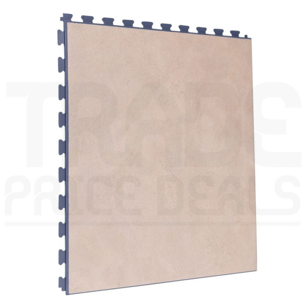 PVC Floor Tiles | 1m² | 5 Tiles | Sandstone Design | Dark Grey Grout