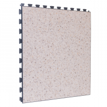 PVC Floor Tiles | 1m² | 5 Tiles | Cream Terrazzo Design | Dark Grey Grout