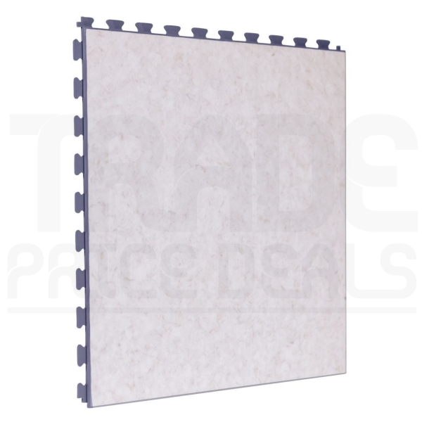 PVC Floor Tiles | 1m² | 5 Tiles | Limestone Design | Dark Grey Grout