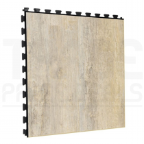 PVC Floor Tiles | 1m² | 5 Tiles | Vintage Ash Design | Black Grout