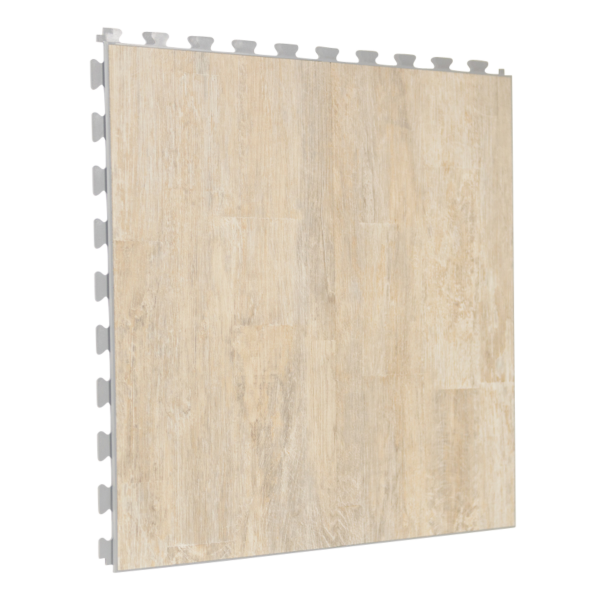 PVC Floor Tiles | 1m² | 5 Tiles | Vintage Maple Design | Light Grey Grout