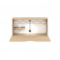Wall Mounted Desk | 800 x 230mm | Oak Laminate | Chalk Panel | Bisley Hideaway