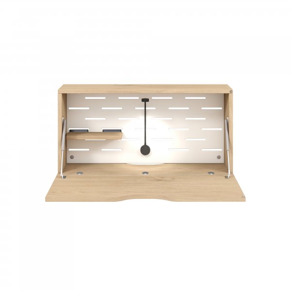 Wall Mounted Desk | 800 x 230mm | Oak Laminate | Chalk Panel | Bisley Hideaway