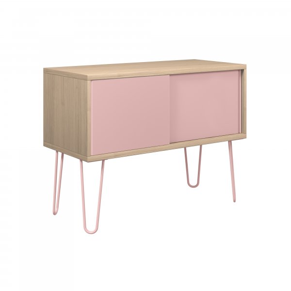 Sideboard | 1000 x 450mm | Oak Laminate | Palest Pink | Bisley MultiRange