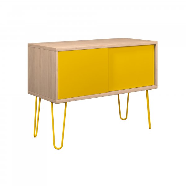 Sideboard | 1000 x 450mm | Oak Laminate | Golden Sunflower Yellow | Bisley MultiRange