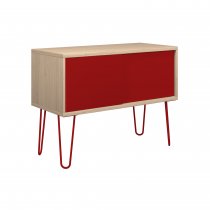 Sideboard | 1000 x 450mm | Oak Laminate | Cardinal Red | Bisley MultiRange