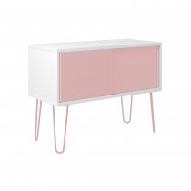 Sideboard | 1000 x 450mm | White Laminate | Palest Pink | Bisley MultiRange