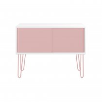 Sideboard | 1000 x 450mm | White Laminate | Palest Pink | Bisley MultiRange