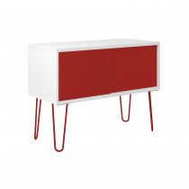 Sideboard | 1000 x 450mm | White Laminate | Cardinal Red | Bisley MultiRange