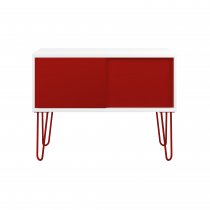 Sideboard | 1000 x 450mm | White Laminate | Cardinal Red | Bisley MultiRange