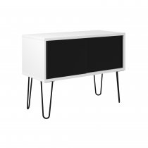Sideboard | 1000 x 450mm | White Laminate | Black | Bisley MultiRange