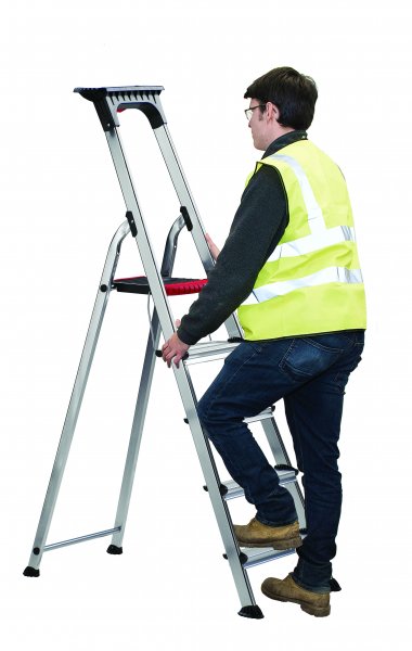 Double Decker Step Ladder | Platform Height 828mm | Tool Tray & Bucket Holder