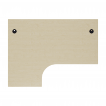 Everyday Panel End Desk | Radial | Left Hand | 1600 x 1200mm | Maple