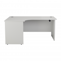 Everyday Panel End Desk | Radial | Left Hand | 1800 x 1200mm | White